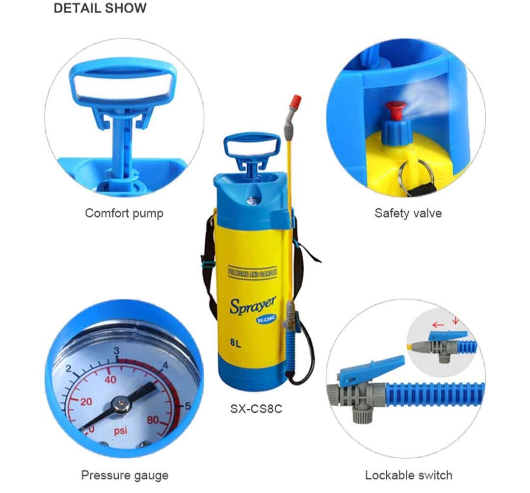 8L Seesa Pressure Sprayer (With Meter)
